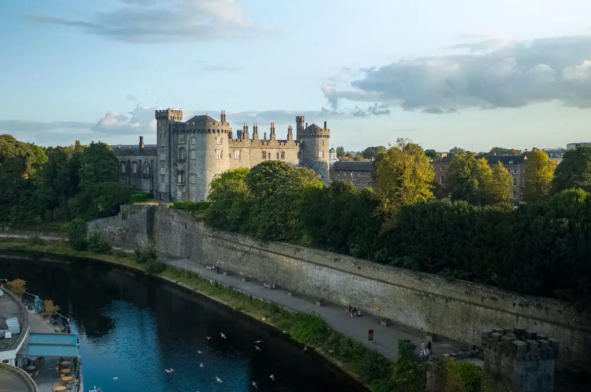 Kilkenny Castle above the River Nore with its parkland in front